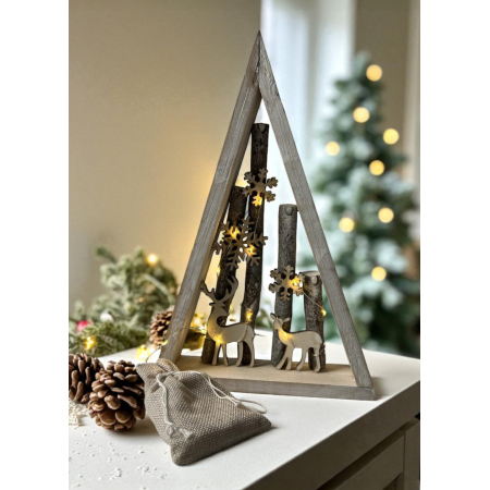 Новорічна дерев'яна декорація Livarno Home "Nordic Deer Tree" 34,5см з LED підсвічуванням Бежевий (7860) Новорічна дерев'яна декорація Livarno Home "Nordic Deer Tree" 34,5см з LED підсвічуванням Бежевий (7860)