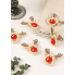 Набір новорічних прикрас декор Livarno Home Christmas Decoration Міні-скріпки на ялинку 6шт Бежевий (7928) 