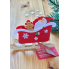 Новорічний декоративний кошик Linarno Home із фетру Christmas Decoration Basket 22.5 x 8.5 x 15 см Червоний (7904)
