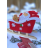 Новорічний декоративний кошик Linarno Home із фетру Christmas Decoration Basket 22.5 x 8.5 x 15 см Червоний (7904)