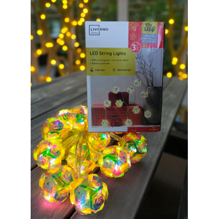 Светодиодная гирлянда LIVARNO LED String Lights с голографическим эффектом мерцания (7902)