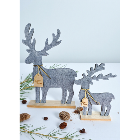 Новорічний набір декоративних оленів Livarno Home із фетру Christmas Decoration 39,2/23,4см Сірий (7905) Новорічний набір декоративних оленів Livarno Home із фетру Christmas Decoration 39,2/23,4см Сірий (7905)