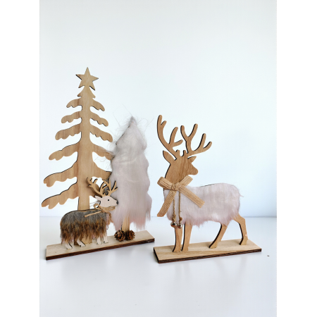 Новорічний набір декоративних оленів Livarno Home Christmas Decoration з дерева 34/25,3см Бежевий (7907) Новорічний набір декоративних оленів Livarno Home Christmas Decoration з дерева 34/25,3см Бежевий (7907)