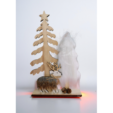 Новорічний декор Livarno Home Christmas Decoration з дерева 34см Бежевий (7908) Новорічний декор Livarno Home Christmas Decoration з дерева 34см Бежевий (7908)