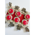 Набір новорічних прикрас декор Livarno Home Christmas Decoration Міні-скріпки на ялинку 6шт Бежевий (7928) 