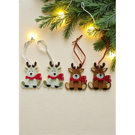 Набір новорічних прикрас Livarno Home Christmas Decoration з фетру на ялинку 6шт Комбінований (7929) Набір новорічних прикрас Livarno Home Christmas Decoration з фетру на ялинку 6шт Комбінований (7929)