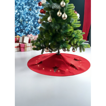 Килимок під ялинку Livarno Home Led Christmas Tree Blanket з фетру 100см Червоний (7915) Килимок під ялинку Livarno Home Led Christmas Tree Blanket з фетру 100см Червоний (7915)