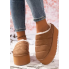 Капці Primark CozyStep з хутром і платформою 38 Домашні Тканинні Коричневі (7924)