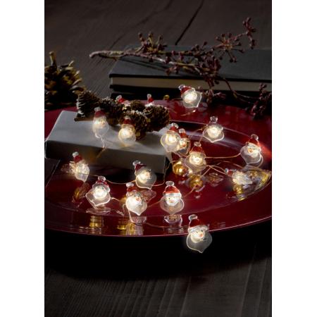 Светодиодная медная гирлянда Livarno Home Санта 20 led Теплый свет (7938)