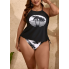  Жіночий купальник Tankini FS Palm (Майка+плавки) XXL Чорний (7840)