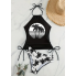  Жіночий купальник Tankini FS Palm (Майка+плавки) XXL Чорний (7840)