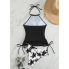  Жіночий купальник Tankini FS Palm (Майка+плавки) XXL Чорний (7840)
