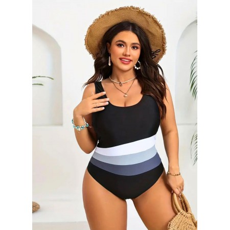 Слитный купальник FS Chris Plus Size 0XL (48-50) Черный (7850)
