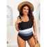 Суцільний купальник FS Chris Plus Size 0XL (48-50) Чорний (7850)