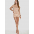Жіноча велюрова піжама FS Juicy Футболка + Шорти XL Beige (7612)