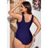 Суцільний купальник FS Esmeralda Plus Size 3XL (56-58) з утяжкою Синій (7653)