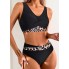 Жіночий купальник Tankini FS Daisy (Топ+плавки) L Чорний (7754)