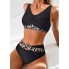  Жіночий купальник Tankini FS Daisy (Топ+плавки) L Чорний (7754)