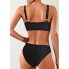  Жіночий купальник Tankini FS Daisy (Топ+плавки) L Чорний (7754)
