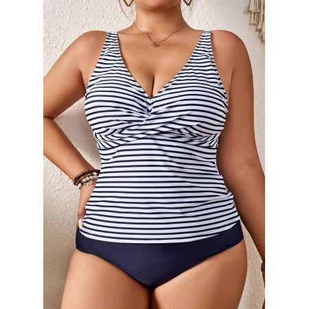 Женский купальник Tankini FS Georgia (Майка+плавки)Plus Size 0XL (48-50) Синий (7212)