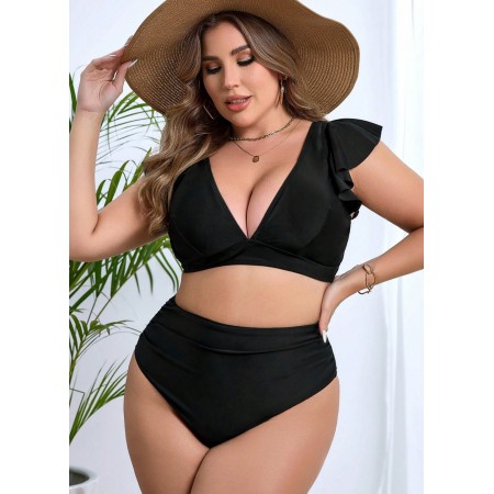 Женский раздельный купальник FS Canoy Size Plus  1XL (52-54) Черный (7029)