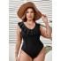 Жіночий купальник суцільний FS Kerry Plus Size 1XL (52-54) Чорний (7034)