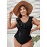 Жіночий купальник суцільний FS Kerry Plus Size 1XL (52-54) Чорний (7034)