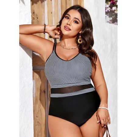 Женский Слитный купальник FS Lizzy Plus Size 0XL (48-50) Черный (7305)