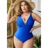  Жіночий суцільний купальник FS VCAY Plus Size 4XL (58-60) Синій (1367)