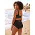Жіночий купальник Time and Tru Women's Swimsuit L-XL Чорний (8132)