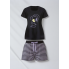 Піжама жіноча бавовняна Disney Pyjama short Snoopy S Домашній комплект Чорний (8138)