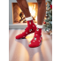 Різдвяні тапочки-шкарпетки Lidl Christmas slipper socks Unisex 39-42 з хутром всередині і гальмами на підошві Червоний (7943)
