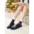 Різдвяні тапочки-шкарпетки Lidl Christmas slipper socks Unisex 39-42 з хутром всередині і гальмами на підошві Синій (7948)