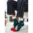 Різдвяні тапочки-шкарпетки Lidl Christmas slipper socks Unisex 39-42 з хутром всередині і гальмами на підошві Зелений (7945)
