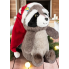 М’яка іграшка Єнот у новорічній шапці Lidl Plush Soft 20см Сірий (7973) 