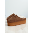 Капці Primark CozyStep з хутром і платформою 38 Домашні Тканинні Коричневі (7924)