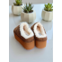 Капці Primark CozyStep з хутром і платформою 38 Домашні Тканинні Коричневі (7924)