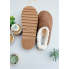 Капці Primark CozyStep з хутром і платформою 38 Домашні Тканинні Коричневі (7924)