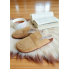 Жіночі бежеві тапочки-лофери Primark Memory Foam Slipper 38-39 з пам'яттю форми і підкладкою з хутра Бежевий (7983)