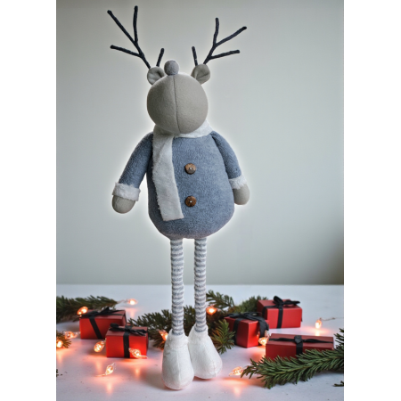 Декоративний різдвяний Олень Livarno Home Plush Soft з телесопічними ногами 66см Сірий (7997) Декоративний різдвяний Олень Livarno Home Plush Soft з телесопічними ногами 66см Сірий (7997)