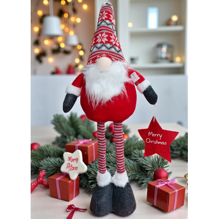 Декоративний різдвяний Гном Livarno Home Plush Soft з телесопічними ногами 71см Червоний (7975) Декоративний різдвяний Гном Livarno Home Plush Soft з телесопічними ногами 71см Червоний (7975)