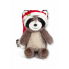 М’яка іграшка Єнот у новорічній шапці Lidl Plush Soft 20см Сірий (7973) 