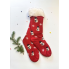Різдвяні тапочки-шкарпетки Lidl Christmas slipper socks Unisex 39-42 з хутром всередині і гальмами на підошві Червоний (7943)
