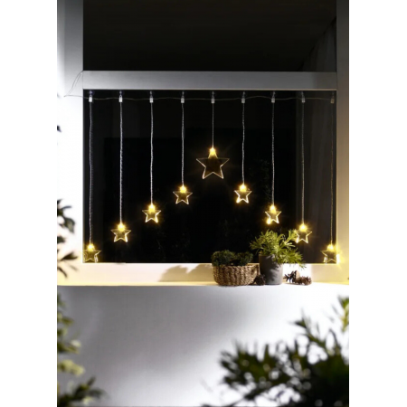 Світлодіодна LED-Гірлянда Livarno home занавіска зі зірками 9 LED 1,20 м Прозорий (7962) Світлодіодна LED-Гірлянда Livarno home занавіска зі зірками 9 LED 1,20 м Прозорий (7962)