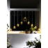 Світлодіодна LED-Гірлянда Livarno home занавіска зі зірками 9 LED 1,20 м Прозорий (7962)