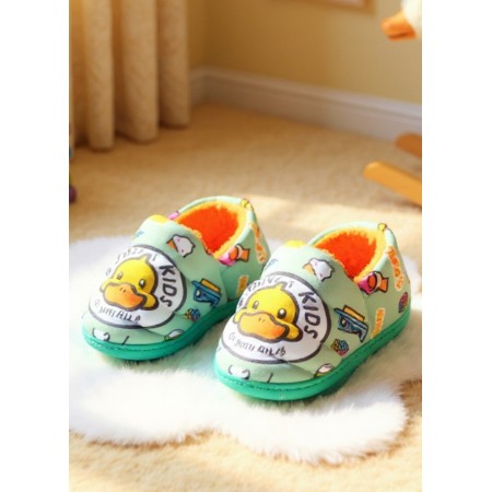 Дитячі теплі кімнатні капці FS Duck Children 32 (31) 19см Зелений (7021)