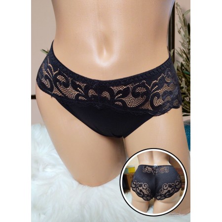 Трусики c кружева FS  Ice Silk M Black (6799)