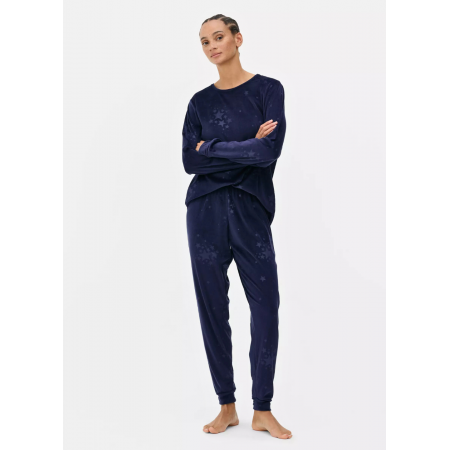 М'яка Плюшева Піжама Primark Plush Star Pyjama Set L Домашній комплект Синій (8174)