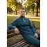 Чоловічий термореглан Crivit LYCRA® L для спорту на мікрофлісі Морської хвилі (8204)
