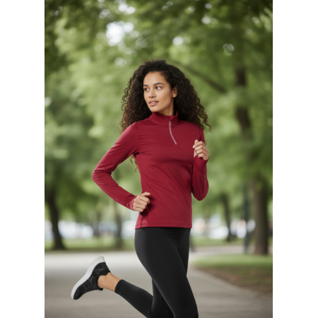Жіночий термореглан Crivit LYCRA® EUR M для спорту на мікрофлісі Бордовий (8161) Жіночий термореглан Crivit LYCRA® EUR M для спорту на мікрофлісі Бордовий (8161)